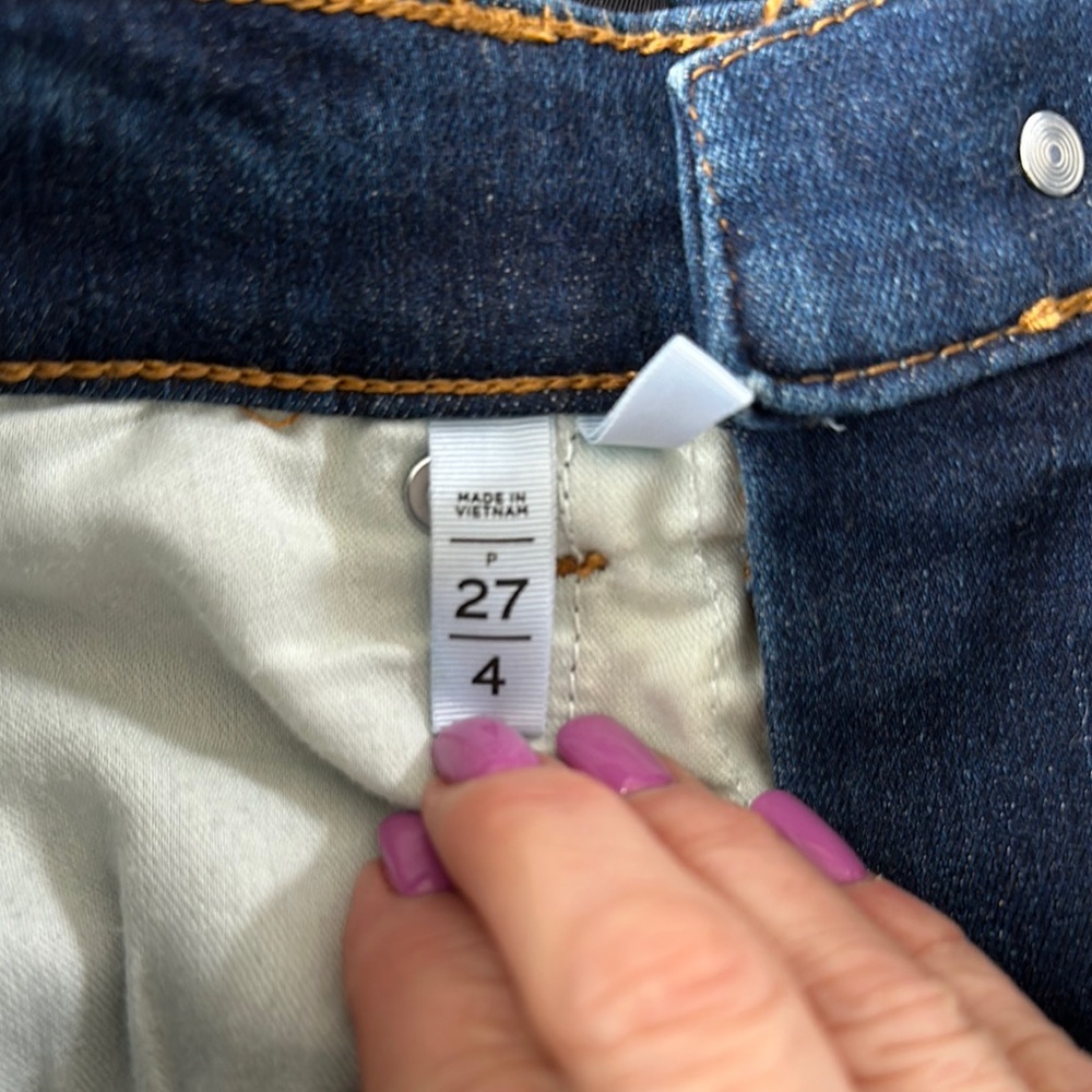 LOFT Blue Skinny Jeans Sleek Fit - Picture 3 of 4